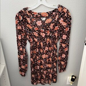 Billabong Floral Long Sleeve Dress